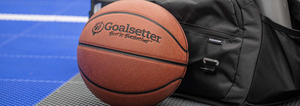 basketball sitting on a basketball court - perfect basketball gift ideas