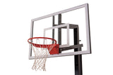 Basketball hoop with backboard on a white background