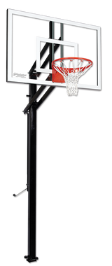Basketball hoop with backboard on a white background