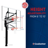all-american basketball hoop - made in the usa - height adjustability from 6' to 10' feet