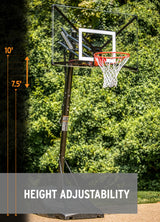 Height Adjustable NXT 54 Silverback Basketball Goal Portable Design