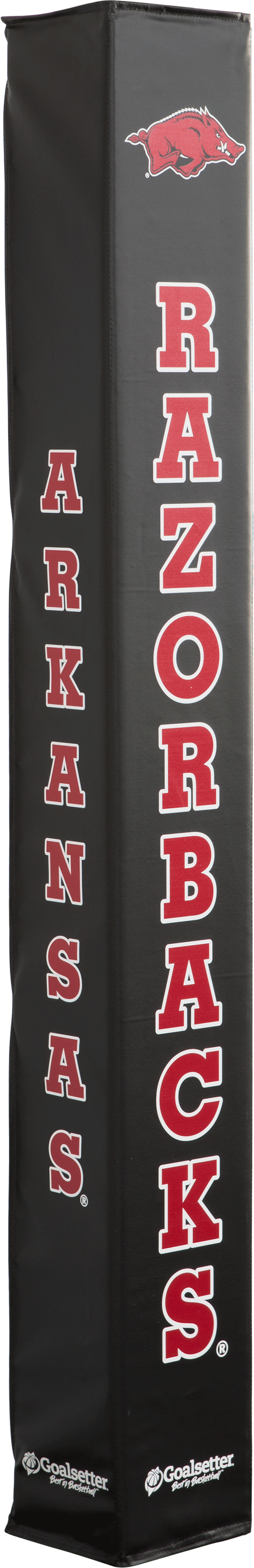 Goalsetter Basketball Collegiate Pole Pad - Arkansas Razorbacks Basketball (Black) - basketball pads
