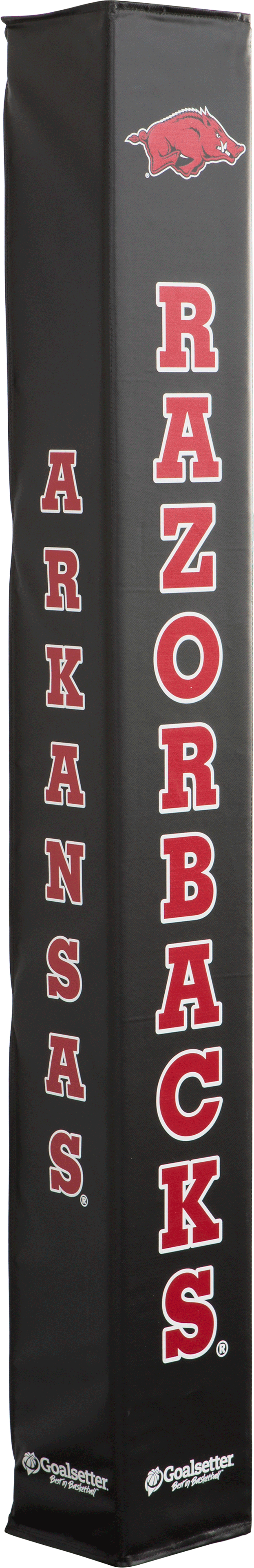 Goalsetter Basketball Collegiate Pole Pad - Arkansas Razorbacks Basketball (Black) - basketball pads