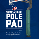 Goalsetter Basketball Wrap-Around Pole Padding (4" Poles) - Provides Player Protection During Aggressive Play - Green