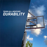 tough all weather durability of basketball hoop backboard padding