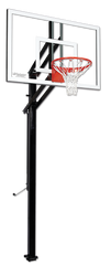 Basketball hoop with backboard on a white background