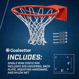 goalsetter basketball hoop single static rim includes mounting hardware 
