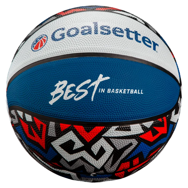 Basketball with &amp;#39;Goalsetter&amp;#39; branding and &amp;#39;Best in Basketball&amp;#39; t