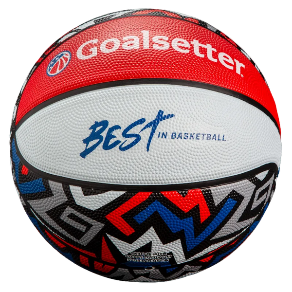 Basketball with &amp;#39;Goalsetter&amp;#39; branding and &amp;#39;Best in Basketball&amp;#39; t