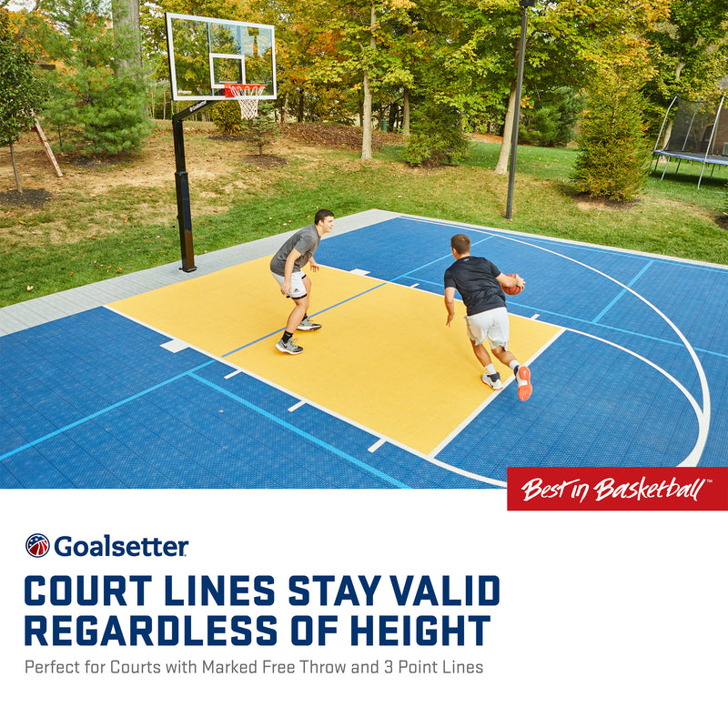 goalsetter launch basketball hoop court lines stay valid regardless of height