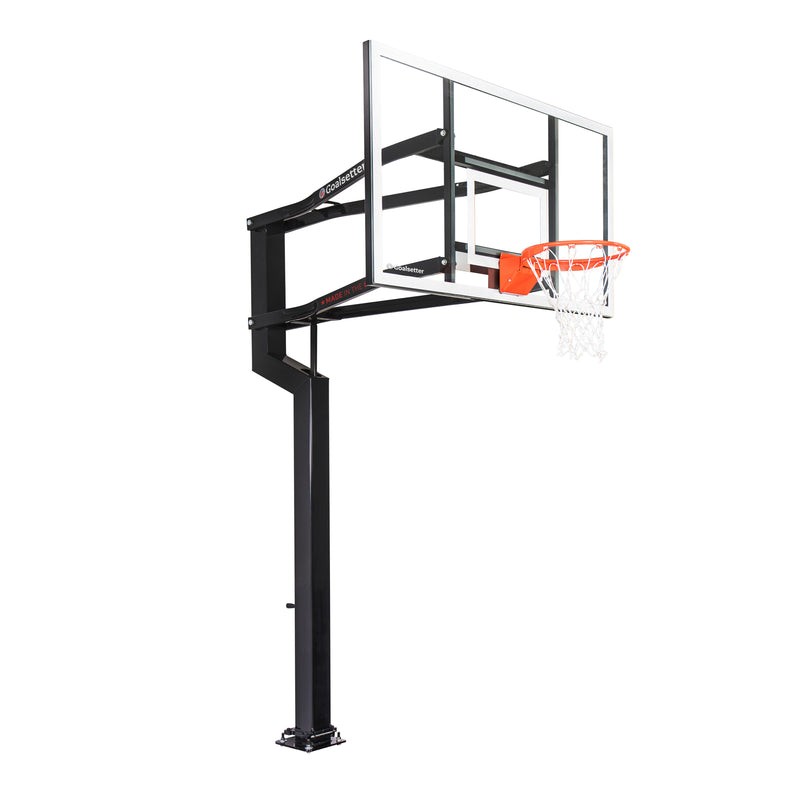 Goalsetter In Ground Basketball Goal - MVP Internal Glass - Collegiate Breakaway Rim