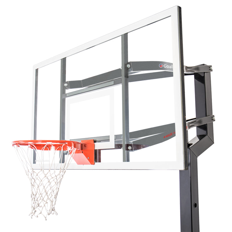 Goalsetter In Ground Basketball Goal - MVP Internal Glass - Collegiate Breakaway Rim