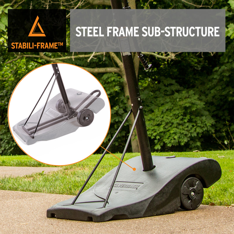 Steel Frame Sub-Structure Portable Basketball Hoop from Silverback NXT Goal