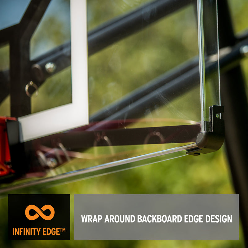 Wrap Around Backboard Edge Design Silverback Basketball Portable Basketball Goal 