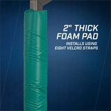 Goalsetter Basketball Wrap Around Pole Pads - 2" Thick Foam Pad Installs Using Eight Velcro Straps - Green