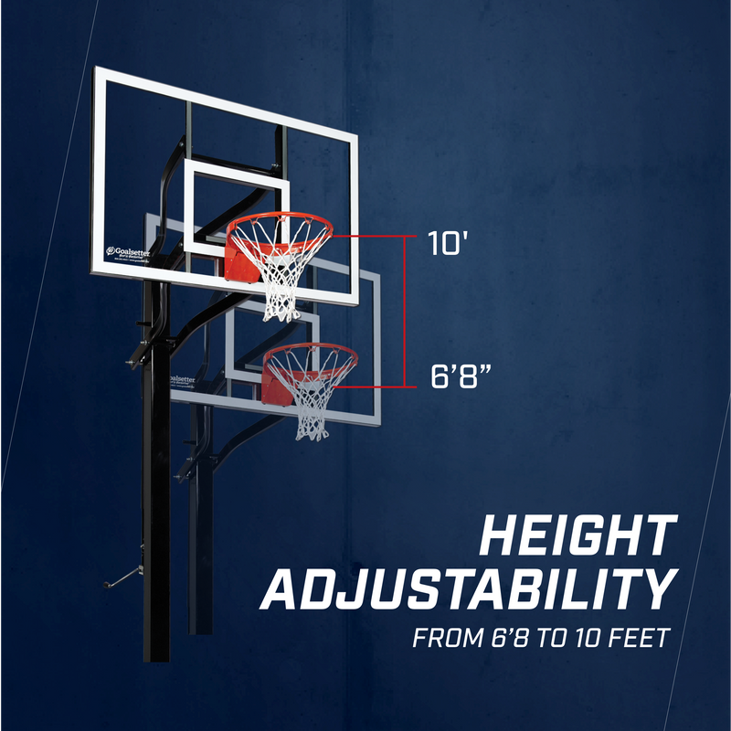 Goalsetter Basketball In Ground Hoop X560 - Height Adjustability from 6'8 to 10 feet