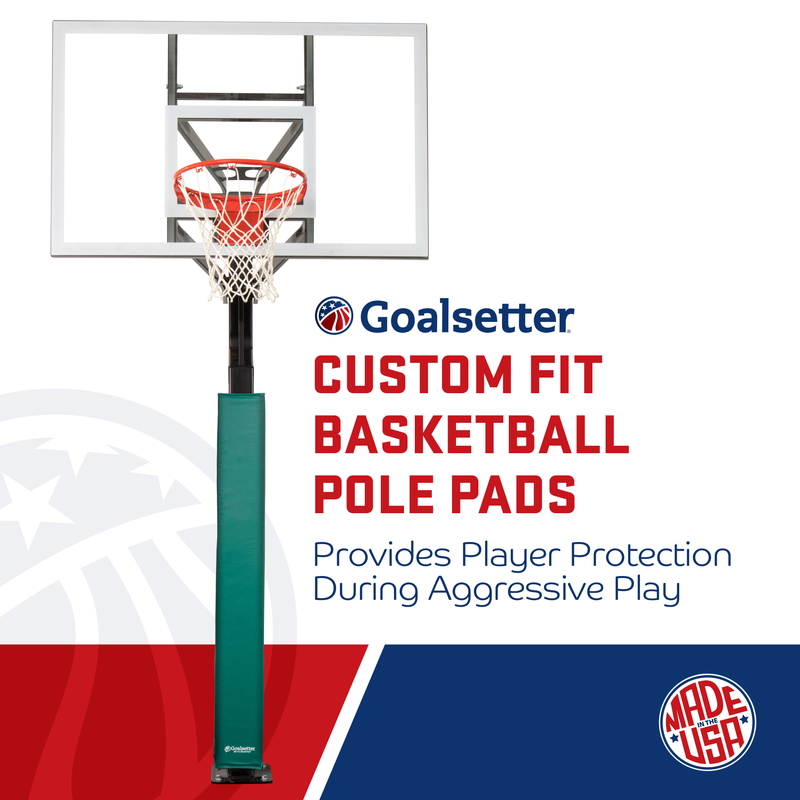 Goalsetter Custom Fitted Pole Padding (5-6" Poles) - Green - Custom Fit Basketball Pole Pads - Provides Player Protection During Aggressive Play