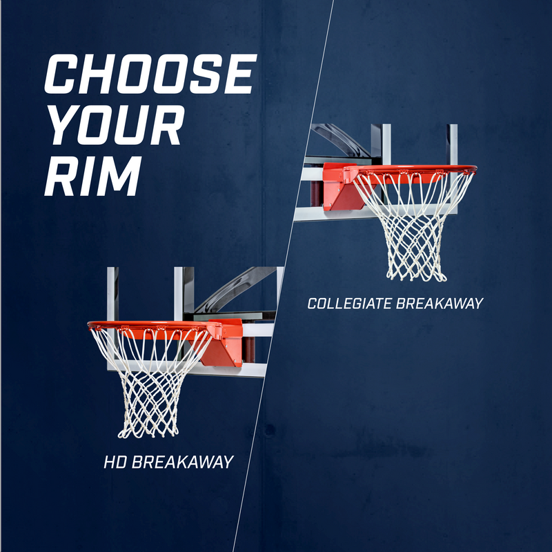 Goalsetter Basketball Goal - Elite Plus - 54" Glass - HD Breakaway or Collegiate Breakaway - Choose Your Rim - 