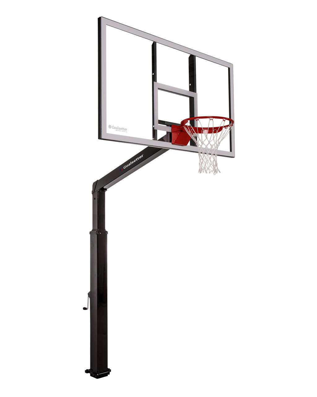 NBA 72 In-Ground Adjustable Basketball Hoop with Tempered Glass, Padded  Pole, Ball Return