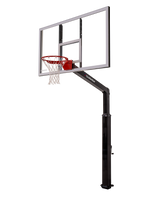 Goalsetter Basketball - Launch Pro 72 Glass, Collegiate Breakaway Rim