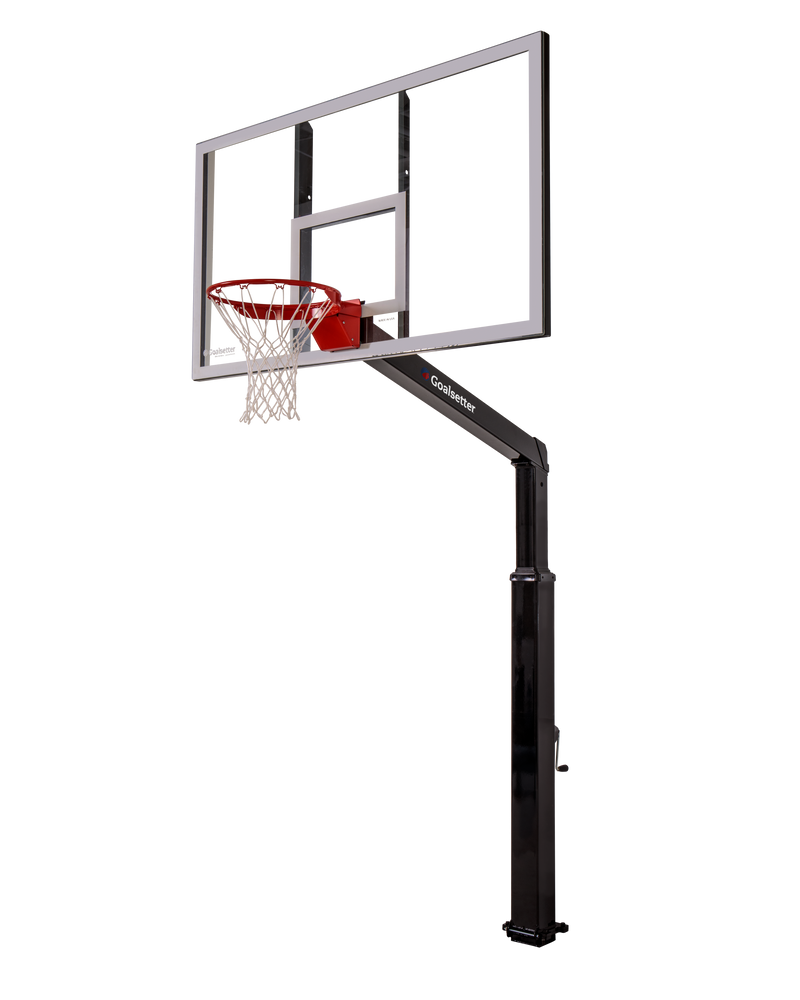 Goalsetter Basketball - Launch Pro 72 Glass, Collegiate Breakaway Rim