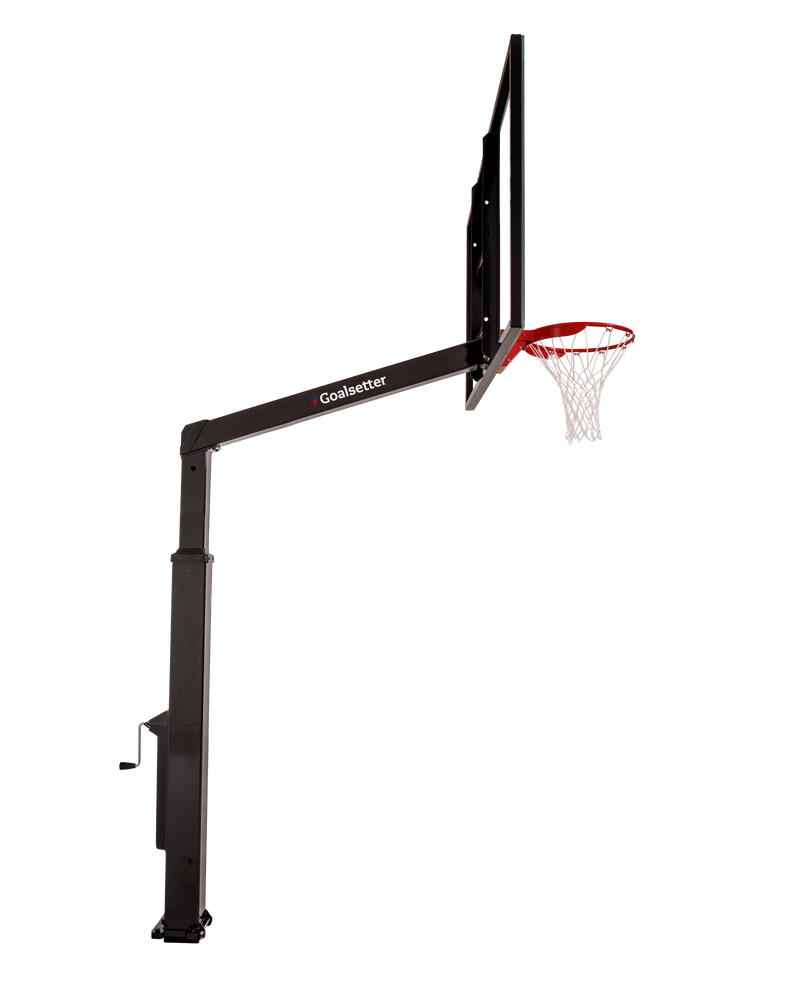 Goalsetter Basketball - Launch Pro 72 Glass, Collegiate Breakaway Rim