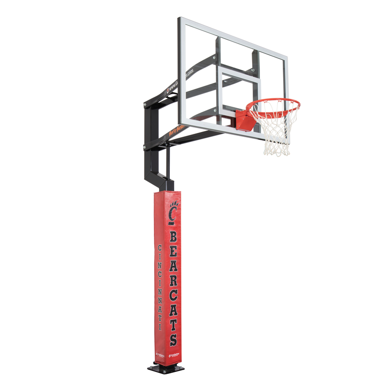 Goalsetter Basketball Collegiate Pole Pad - Cincinnati Bearcats basketball (Black)
