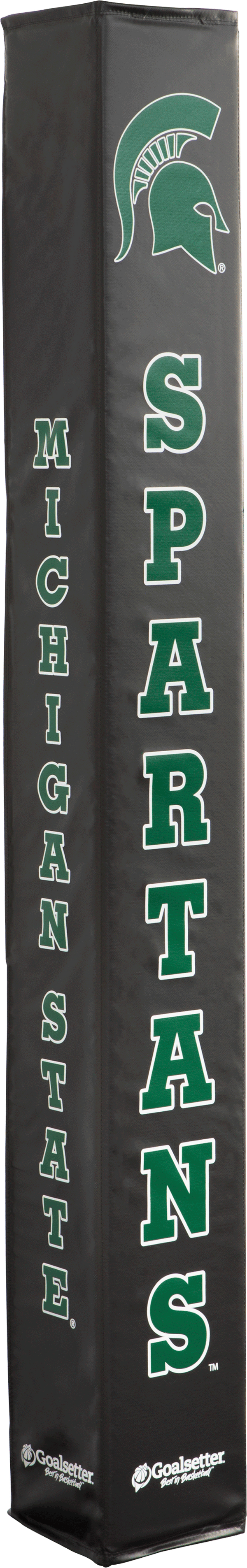 Goalsetter Basketball - Collegiate Basketball - Pole Pad - Michigan State Spartans Basketball (Black) - Michigan State Basketball