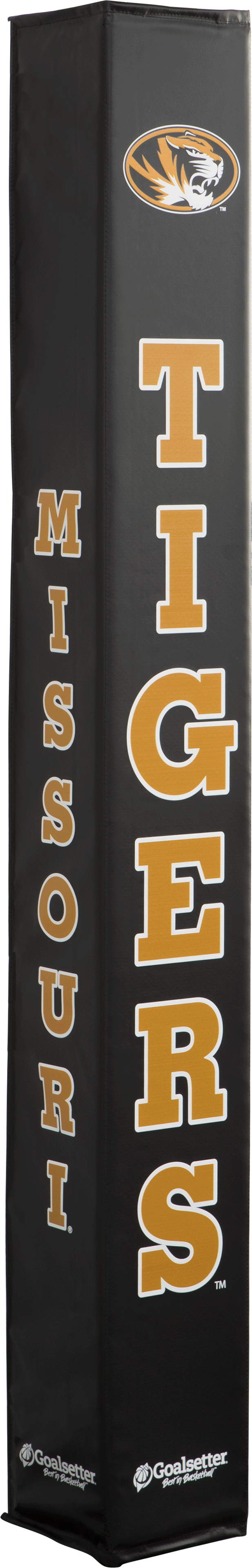 Goalsetter Basketball - Collegiate Black Basketball Pole Pad - MO Tigers - Missouri Basketball