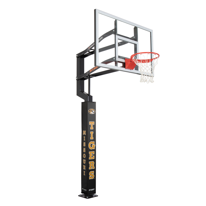 Goalsetter Basketball - Collegiate Basketball Pole Pad - Missouri Basketball - Black