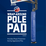 Goalsetter Wrap-Around Pole Padding (4" Poles) - Provides Player Protection During Aggressive Play -Blue