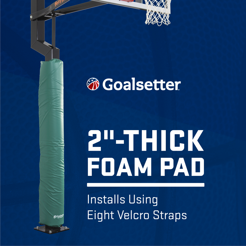 Goalsetter Wrap-Around Pole Padding (4" Poles) - 2" Thick Foam Pad -Green