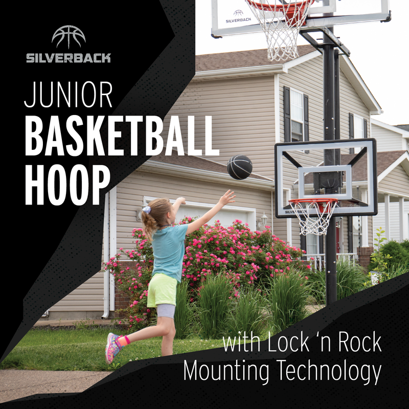 Silverback Kids Basketball Hoop - With Lock and Rock Technology