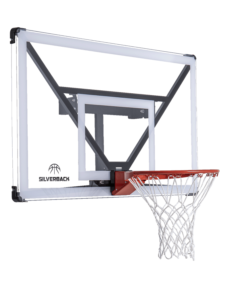 Wall Mounted Basketball Hoops - Silverback NXT Fixed Height Wall Mounted hoops - indoor wall mounted basketball hoops   _1